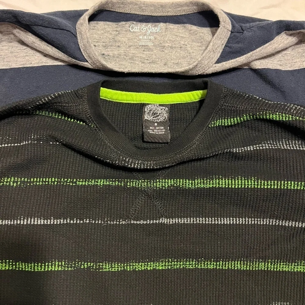 EUC Boys long sleeve shirts lot of 2, First Wave, Cat & Jack
